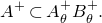 upper A Superscript plus Baseline subset of upper A Subscript theta Superscript plus Baseline upper B Subscript theta Superscript plus Baseline period
