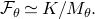 script upper F Subscript theta Baseline asymptotically equals upper K divided by upper M Subscript theta Baseline period