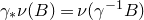 gamma Subscript asterisk Baseline nu left parenthesis upper B right parenthesis equals nu left parenthesis gamma Superscript negative 1 Baseline upper B right parenthesis