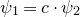 psi 1 equals c dot psi 2