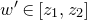 w prime element of left bracket z 1 comma z 2 right bracket