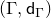 left parenthesis normal upper Gamma comma sans serif d Subscript normal upper Gamma Baseline right parenthesis