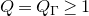 upper Q equals upper Q Subscript normal upper Gamma Baseline greater than or equals 1