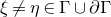 xi not equals eta element of normal upper Gamma union partial differential normal upper Gamma