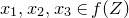 x 1 comma x 2 comma x 3 element of f left parenthesis upper Z right parenthesis