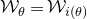 script upper W Subscript theta Baseline equals script upper W Subscript normal i left parenthesis theta right parenthesis