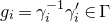g Subscript i Baseline equals gamma Subscript i Superscript negative 1 Baseline gamma Subscript i Superscript prime Baseline element of normal upper Gamma