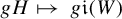 g upper H right arrow from bar g German i left parenthesis upper W right parenthesis