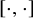 left bracket dot comma dot right bracket