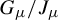 upper G Subscript mu Baseline divided by upper J Subscript mu