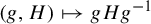 left parenthesis g comma upper H right parenthesis right arrow from bar g upper H g Superscript negative 1