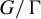 upper G divided by normal upper Gamma