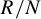 upper R divided by upper N