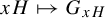 x upper H right arrow from bar upper G Subscript x upper H