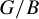 upper G divided by upper B
