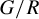 upper G divided by upper R