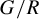 upper G divided by upper R