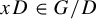 x upper D element of upper G divided by upper D