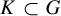 upper K subset of upper G