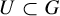 upper U subset of upper G