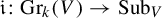 German i colon upper G r Subscript k Baseline left parenthesis upper V right parenthesis right arrow upper S u b Subscript upper V Baseline