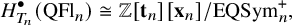 upper H Subscript upper T Sub Subscript n Subscript Superscript bullet Baseline left parenthesis upper Q upper F l Subscript n Baseline right parenthesis approximately equals double struck upper Z left bracket bold t Subscript n Baseline right bracket left bracket bold x Subscript n Baseline right bracket divided by EQSym Subscript n Superscript plus Baseline comma