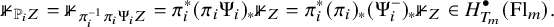 double struck 1 Subscript double struck upper P Sub Subscript i Subscript upper Z Baseline equals double struck 1 Subscript pi Sub Subscript i Sub Superscript negative 1 Subscript pi Sub Subscript i Subscript normal upper Psi Sub Subscript i Subscript upper Z Baseline equals pi Subscript i Superscript asterisk Baseline left parenthesis pi Subscript i Baseline normal upper Psi Subscript i Baseline right parenthesis Subscript asterisk Baseline double struck 1 Subscript upper Z Baseline equals pi Subscript i Superscript asterisk Baseline left parenthesis pi Subscript i Baseline right parenthesis Subscript asterisk Baseline left parenthesis normal upper Psi Subscript i Superscript minus Baseline right parenthesis Subscript asterisk Baseline double struck 1 Subscript upper Z Baseline element of upper H Subscript upper T Sub Subscript m Subscript Superscript bullet Baseline left parenthesis upper F l Subscript m Baseline right parenthesis period