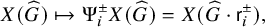 StartLayout 1st Row upper X left parenthesis ModifyingAbove upper G With caret right parenthesis right arrow from bar normal upper Psi Subscript i Superscript plus or minus Baseline upper X left parenthesis ModifyingAbove upper G With caret right parenthesis equals upper X left parenthesis ModifyingAbove upper G With caret dot sans serif r Subscript i Superscript plus or minus Baseline right parenthesis comma EndLayout