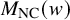 upper M Subscript upper N upper C Baseline left parenthesis w right parenthesis