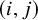 left parenthesis i comma j right parenthesis