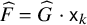 ModifyingAbove upper F With caret equals ModifyingAbove upper G With caret dot sans serif x Subscript k