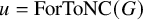 u equals upper F o r upper T o upper N upper C left parenthesis upper G right parenthesis