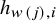 h Subscript w left parenthesis j right parenthesis comma i