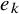 e Subscript k