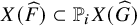 upper X left parenthesis ModifyingAbove upper F With caret right parenthesis subset of double struck upper P Subscript i Baseline upper X left parenthesis ModifyingAbove upper G With caret right parenthesis