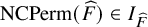 upper N upper C upper P e r m left parenthesis ModifyingAbove upper F With caret right parenthesis element of upper I Subscript ModifyingAbove upper F With caret