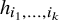 h Subscript i 1 comma ellipsis comma i Sub Subscript k Subscript
