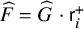 ModifyingAbove upper F With caret equals ModifyingAbove upper G With caret dot sans serif r Subscript i Superscript plus