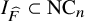 upper I Subscript ModifyingAbove upper F With caret Baseline subset of upper N upper C Subscript n