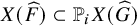upper X left parenthesis ModifyingAbove upper F With caret right parenthesis subset of double struck upper P Subscript i Baseline upper X left parenthesis ModifyingAbove upper G With caret right parenthesis