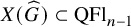 upper X left parenthesis ModifyingAbove upper G With caret right parenthesis subset of upper Q upper F l Subscript n minus 1