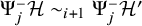 normal upper Psi Subscript j Superscript minus Baseline script upper H tilde Subscript i plus 1 Baseline normal upper Psi Subscript j Superscript minus Baseline script upper H prime