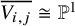 upper V Subscript i comma j Baseline overbar approximately equals double struck upper P Superscript 1