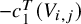minus c 1 Superscript upper T Baseline left parenthesis upper V Subscript i comma j Baseline right parenthesis