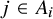 j element of upper A Subscript i