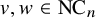 v comma w element of upper N upper C Subscript n Baseline