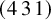 Start 1 By 3 Matrix 1st Row 1st Column 4 2nd Column 3 3rd Column 1 EndMatrix