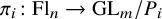 pi Subscript i Baseline colon upper F l Subscript n Baseline right arrow upper G upper L Subscript m Baseline divided by upper P Subscript i Baseline
