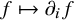 f right arrow from bar partial differential Subscript i Baseline f