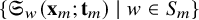 StartSet German upper S Subscript w Baseline left parenthesis bold x Subscript m Baseline semicolon bold t Subscript m Baseline right parenthesis vertical bar w element of upper S Subscript m Baseline EndSet